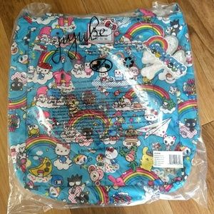 LOT nwt jujube light tote& neat bib rainbow dreams